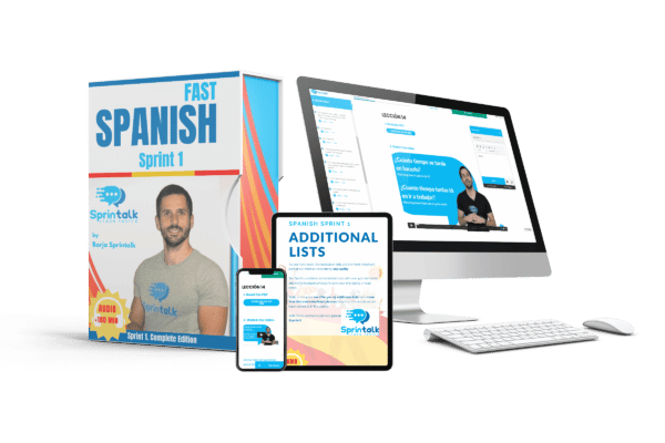 Mockup Online Course Spanish Fast Sprint 1 by Borja Sprintalk